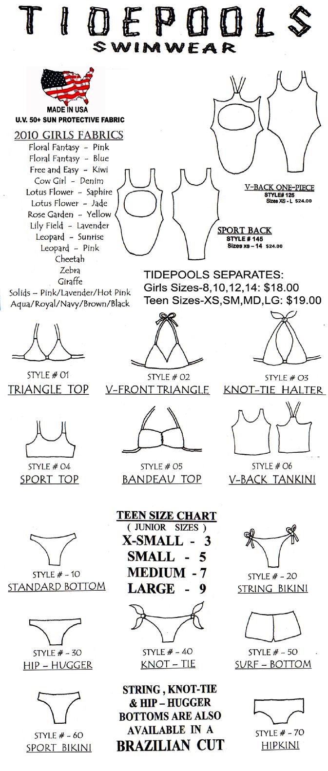 SWIMWEAR FOR TEENAGE GIRLS